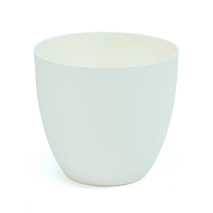 Plastiken TES - Maceta Redonda Cuenco Diámetro 32 cm Capacidad 17.5L. Blanco