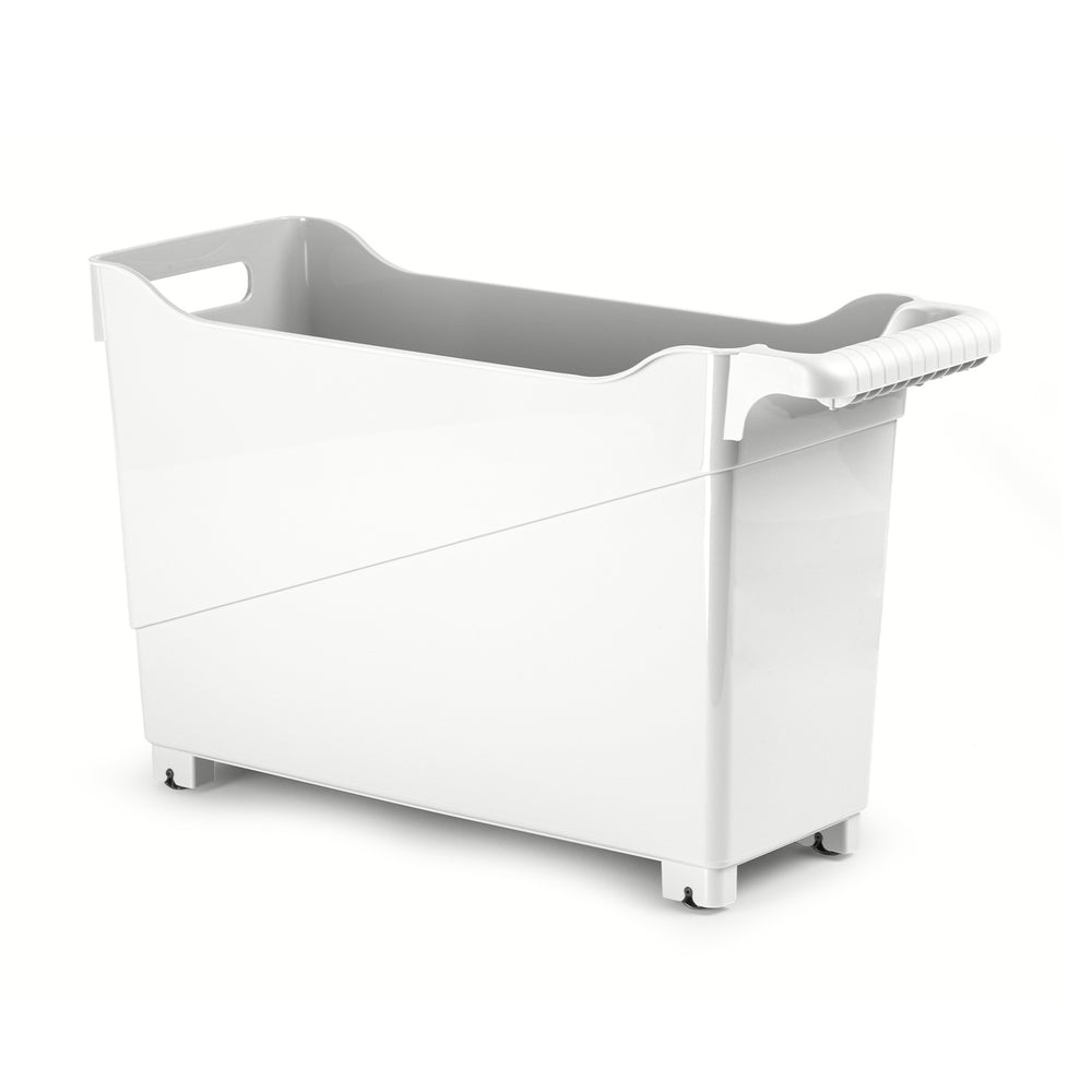 Plastic Forte - Cesta Organizadora con Ruedas Nº 1. Ideal Bajo Fregadero. Hueso