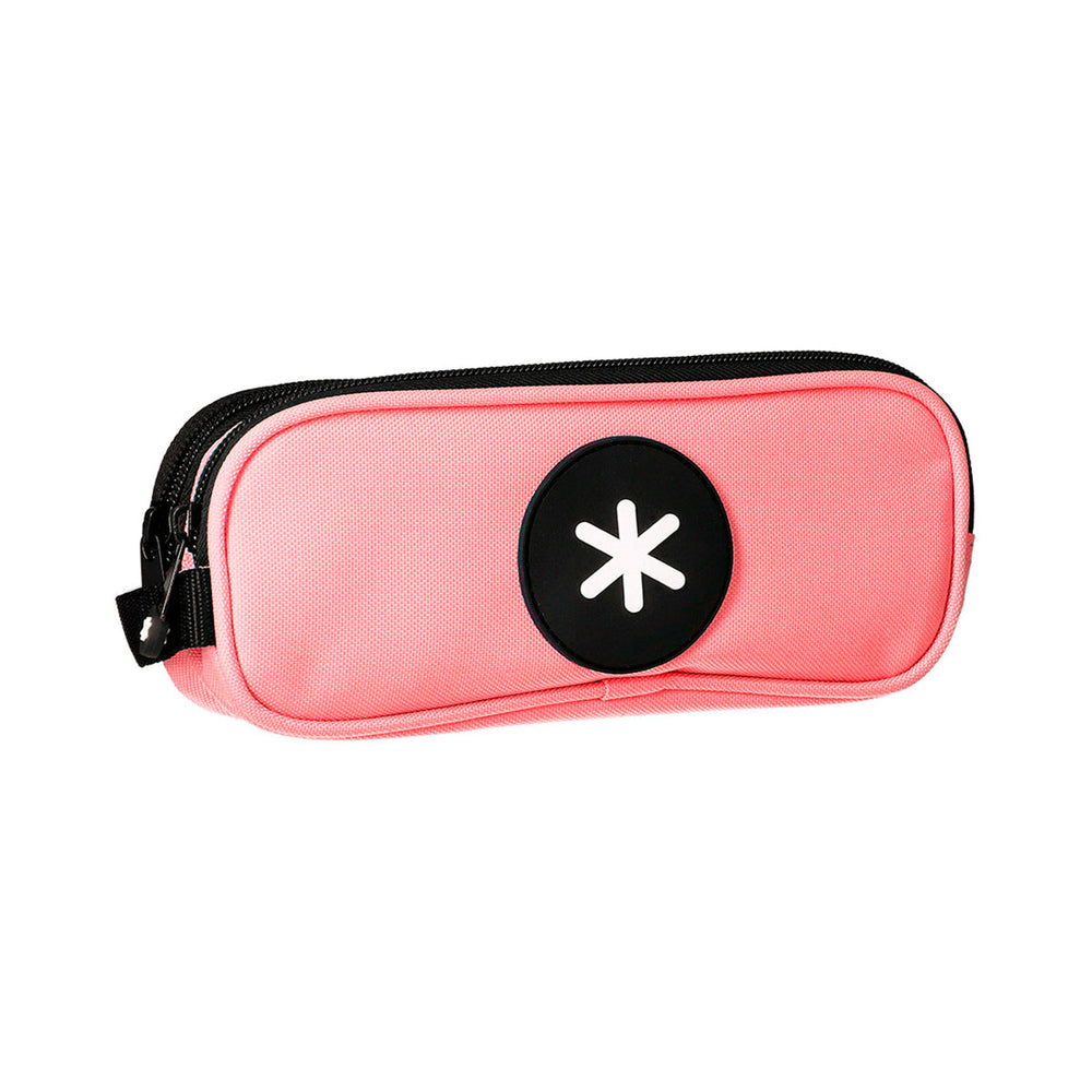 Antartik - Estuche Escolar Doble Portatodo de Alta Capacidad con 2 Cremalleras, Coral