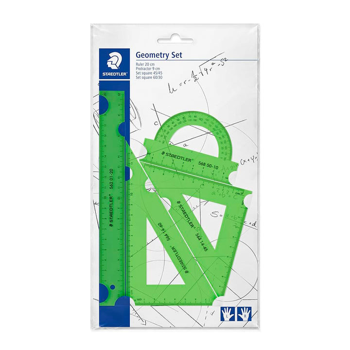 STAEDTLER - Set de Geometria Ambidiestro en color Neon. Verde