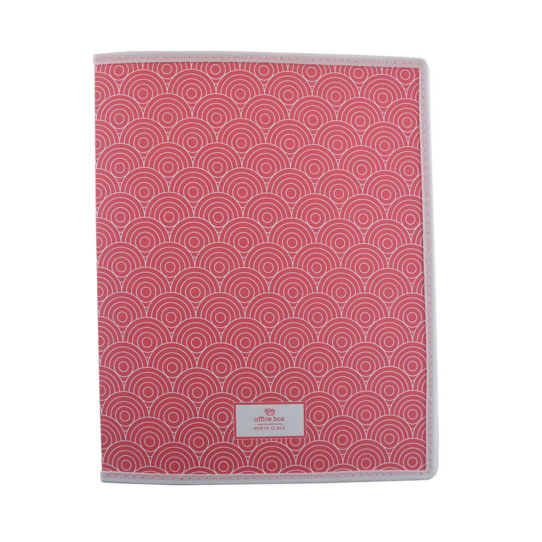 OFFICE BOX North Glace - Carpeta de Anillas A4 con Bolsillo Interior. Coral