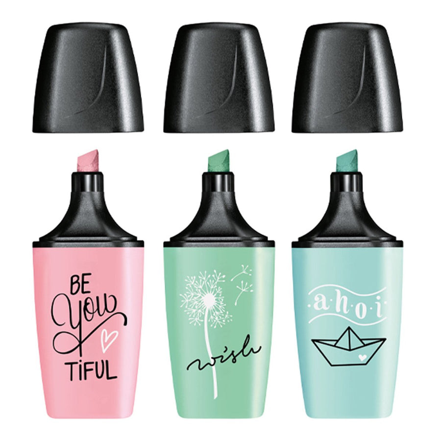 STABILO BOSS Mini - Estuche con 3 Marcadores Fluorescentes Edición Pastel Love