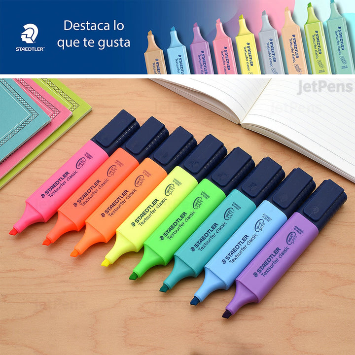 STAEDTLER - Set de 5 Marcadores Fluorescentes Textsurfer Classic 364. Amarillo