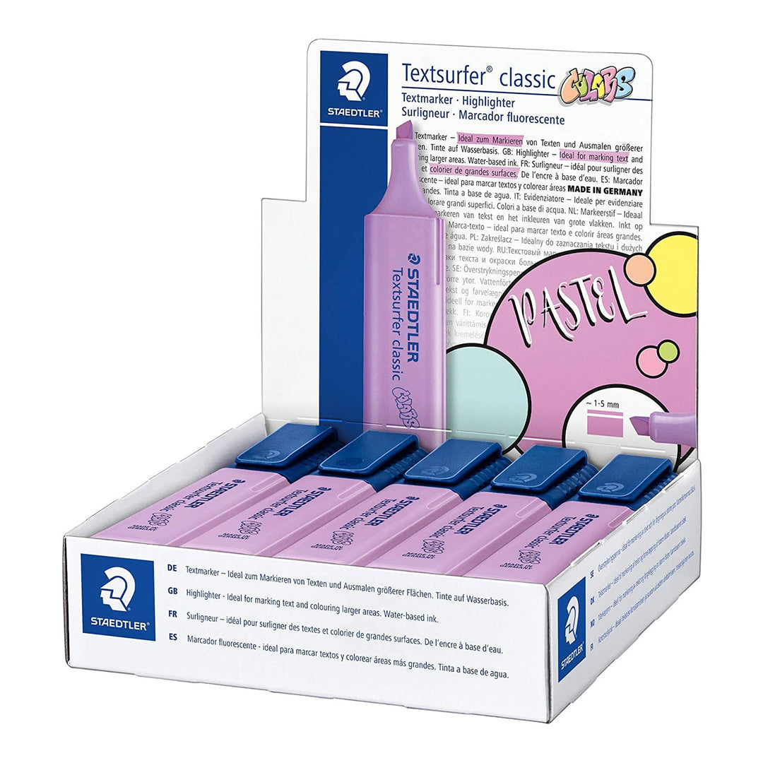 STAEDTLER - Set de 5 Marcadores Fluorescentes Textsurfer Classic 364 C. Lavanda