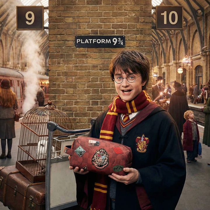KARACTERMANIA - Nesecer de Viaje y Mochila Brick Plus Harry Potter Railway. Marrón