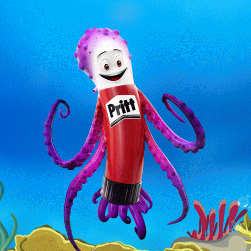 PRITT - Lote de 2 Barras Adhesivas en Stick de 22 gr + Tatuaje Bajo el Mar de Regalo