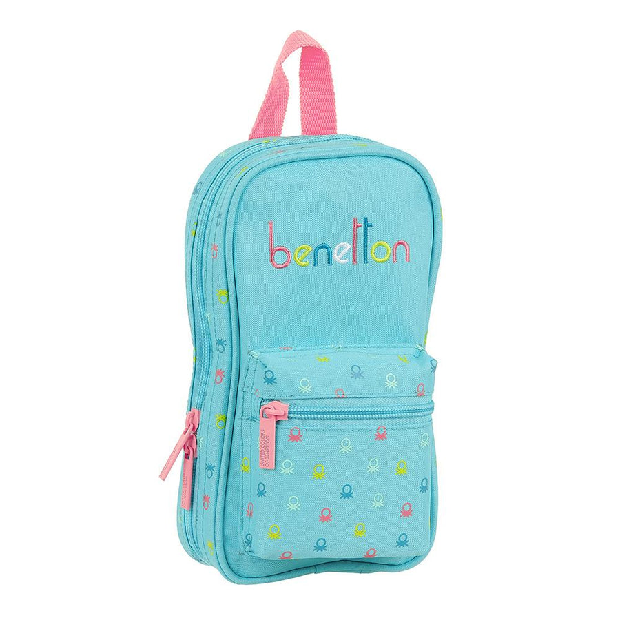 BENETTON Candy - Plumier Mochila Escolar con 4 Portatodos Mini, Material Incluido
