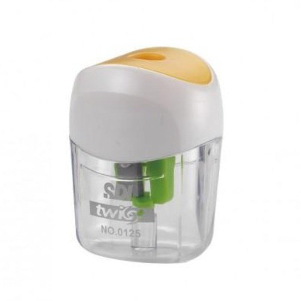 Sacapuntas Twister con Depósito para Residuos y Sistema de Auto-Cierre