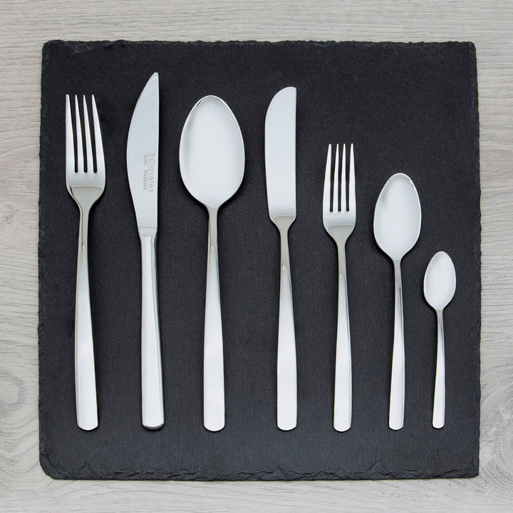 3 Claveles - Pack 4 Cucharas de Mesa en Acero Inoxidable 21 cm. Ref. 04669