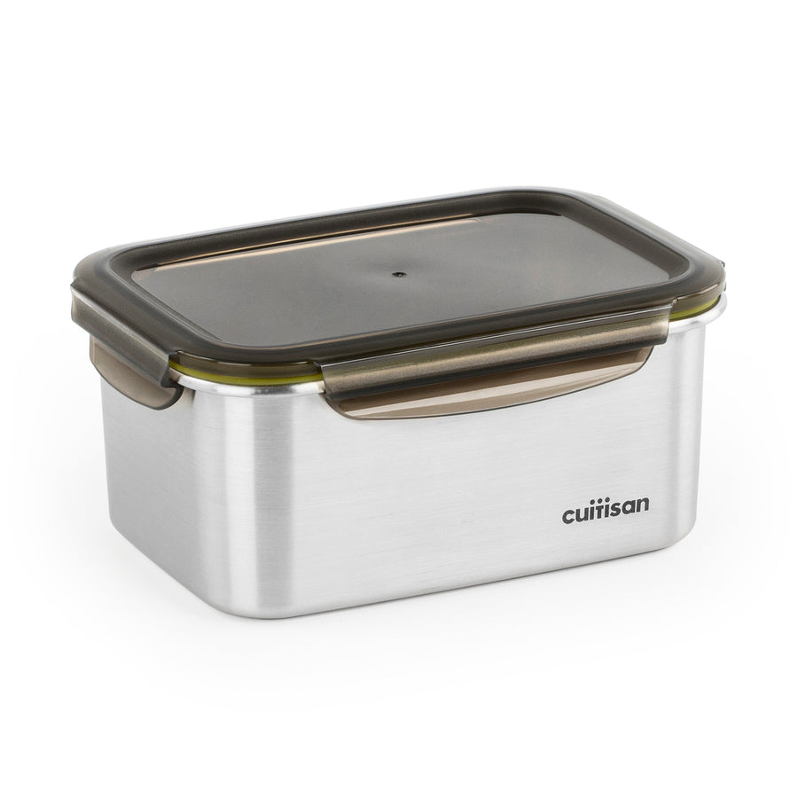 Cuitisan Signature - Recipiente Rectangular de 2.1L en Acero Inoxidable Apto Microondas