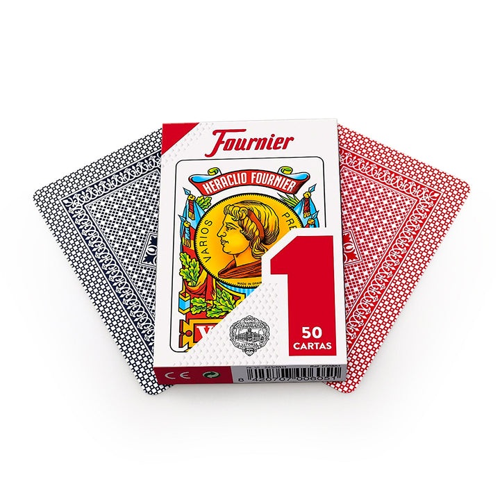 FOURNIER F20984 - Baraja Española Nº 1 de 40 Cartas, Acabado Fibra Marfil. Rojas