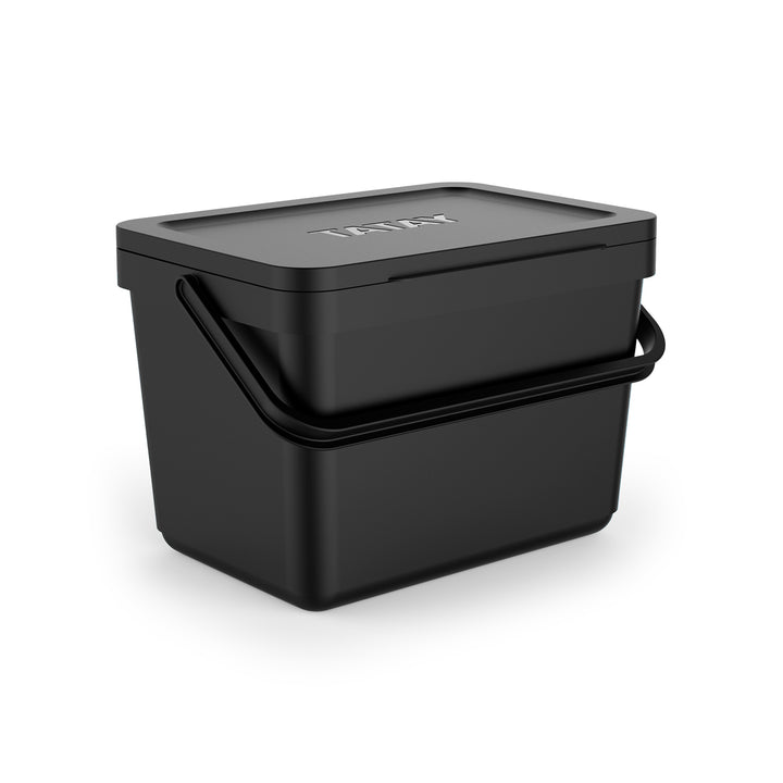 TATAY Smart Ecohome - Cubo Orgánico Mesa 6L Plástico 100% Reciclado. Negro