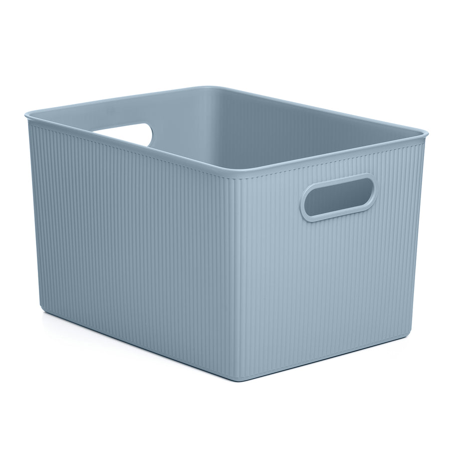 TATAY Baobab - Caja Organizadora Rectangular 22L Plástico PP05. Azul Mist