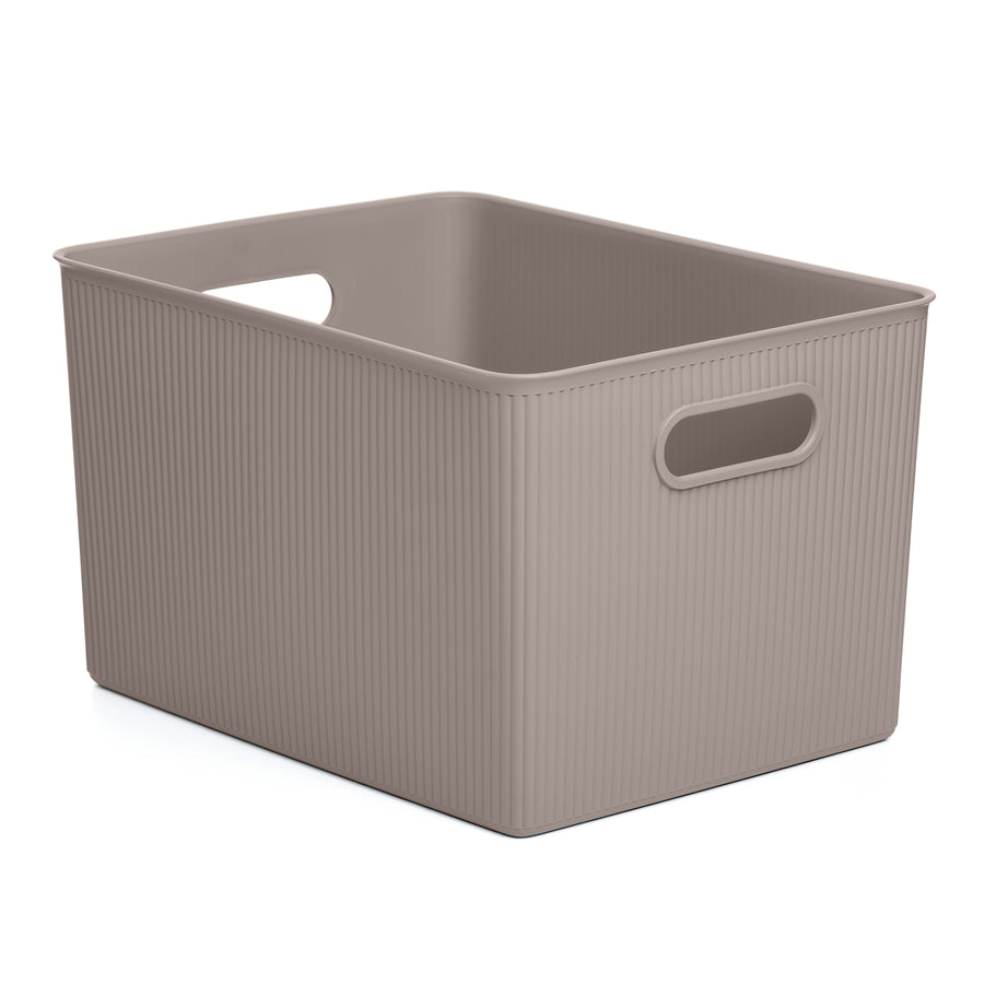 TATAY Baobab - Caja Organizadora Rectangular 22L Plástico PP05. Taupe