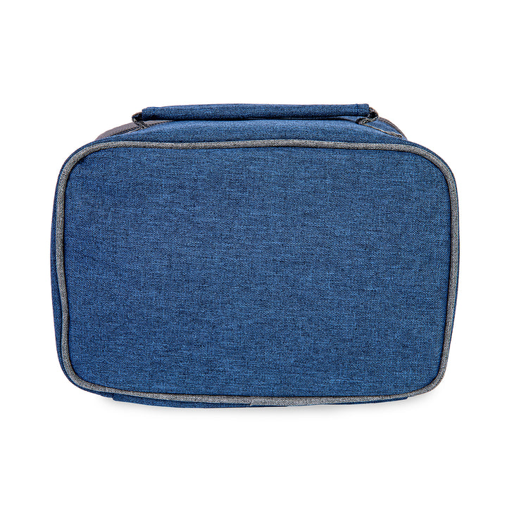 IBILI Lunch Away -  Bolsa Térmica Porta Alimentos 3.75L con Recipiente de Vidrio Incluido. Azul