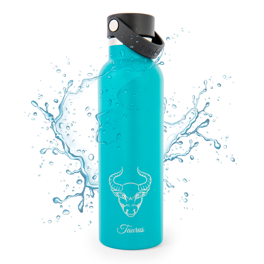 Runbott Zodiac - Botella Térmica Sport de 0.6L con Interior Cerámico. Tauro Esmeralda