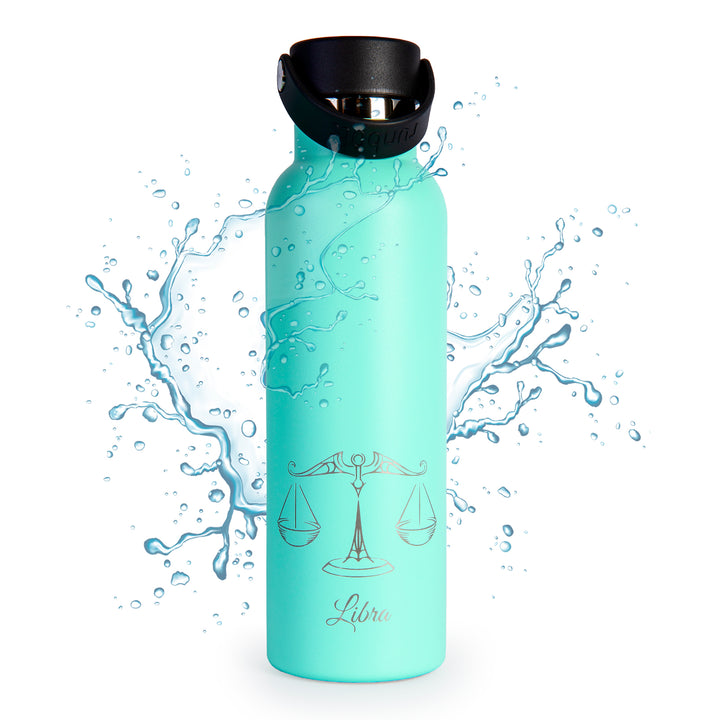 Runbott Zodiac - Botella Térmica Sport de 0.6L con Interior Cerámico. Libra Menta