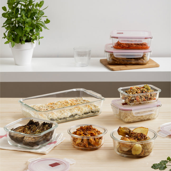 TATAY Cook & Eat - Recipiente Redondo de 0.6L en Vidrio Borosilicato. Apto Horno