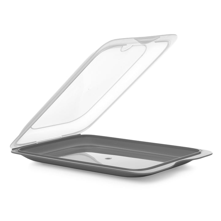 TATAY Fresh - Set de 5 Recipientes Porta Embutidos y Alimentos. Negro y Gris