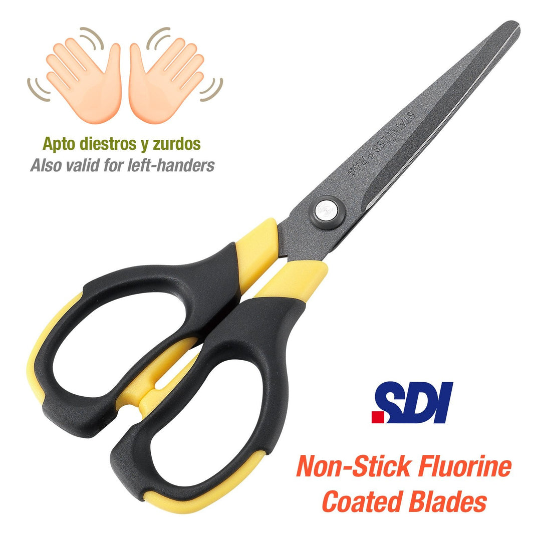 Tijeras SDI Black Titanium Antiadherente 17 cm. Amarillo