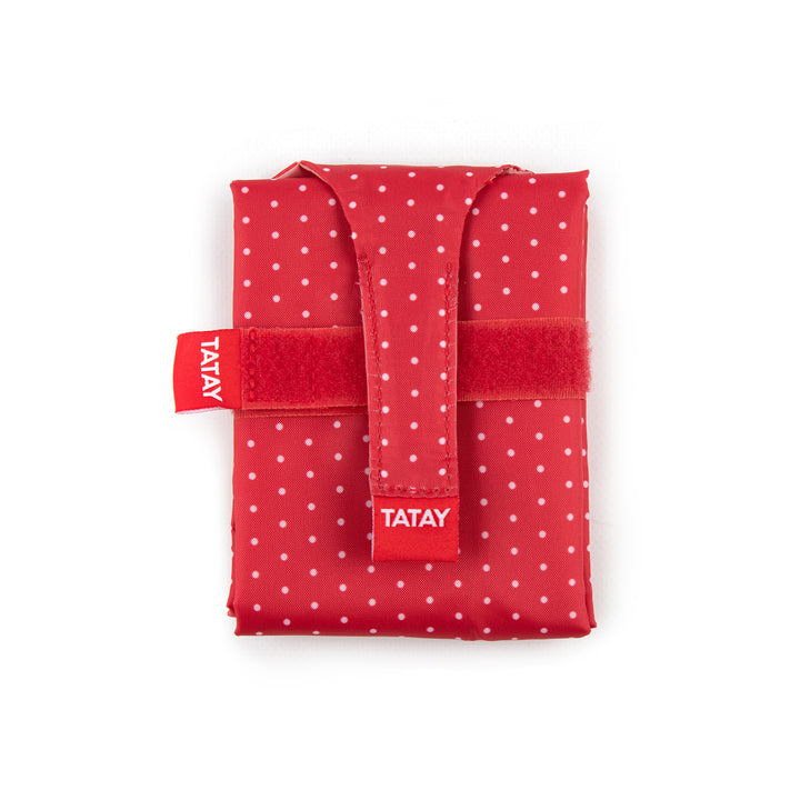 TATAY Urban Food Baguette - Porta Bocadillos Textil Reutilizable e Impermeable. Dots Rojo