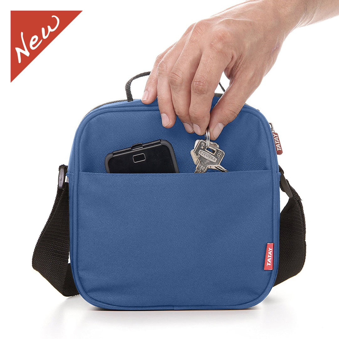 TATAY 1167514 - Kit Bolsa Térmica Porta Alimentos Urban Food Casual y Botella Urban Drink, Denim Blue