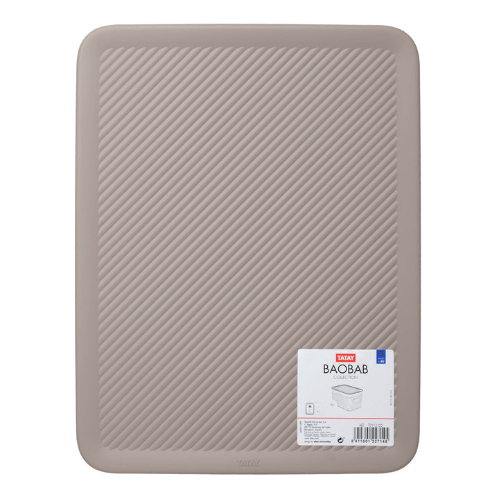 TATAY Baobab - Tapa Caja Organizadora Rectangular 5L Plástico PP05. Taupe