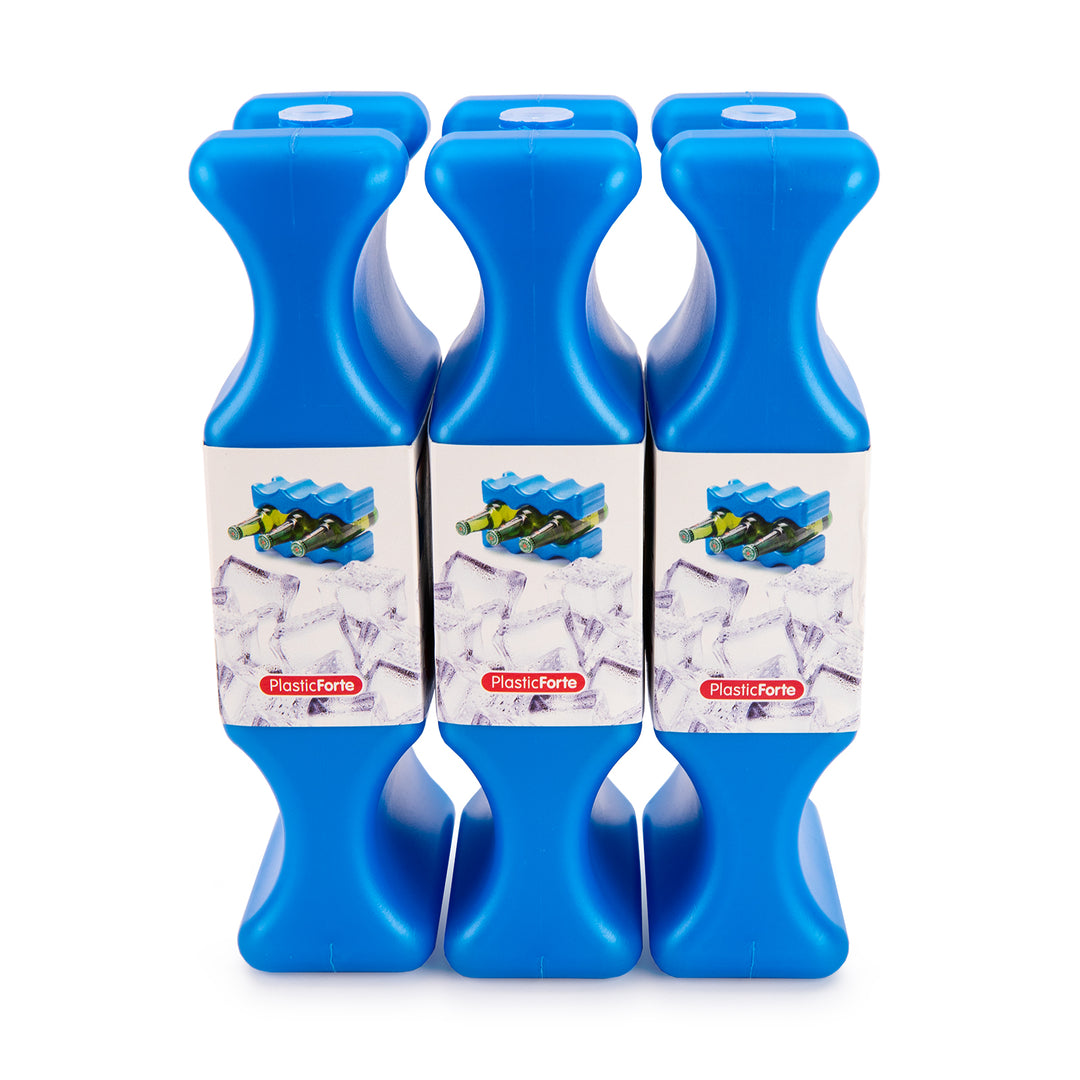 Plastic Forte - Lote de 3 Acumuladores de Frío para Latas Nº 1 Reutilizables. Azul
