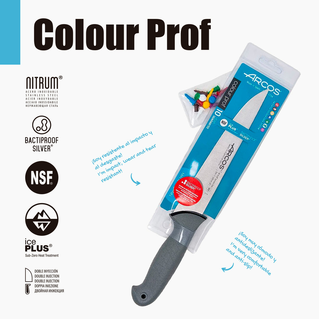 ARCOS Colour Prof - Cuchillo Carnicero 15 cm Acero Inoxidable Forjado Nitrum