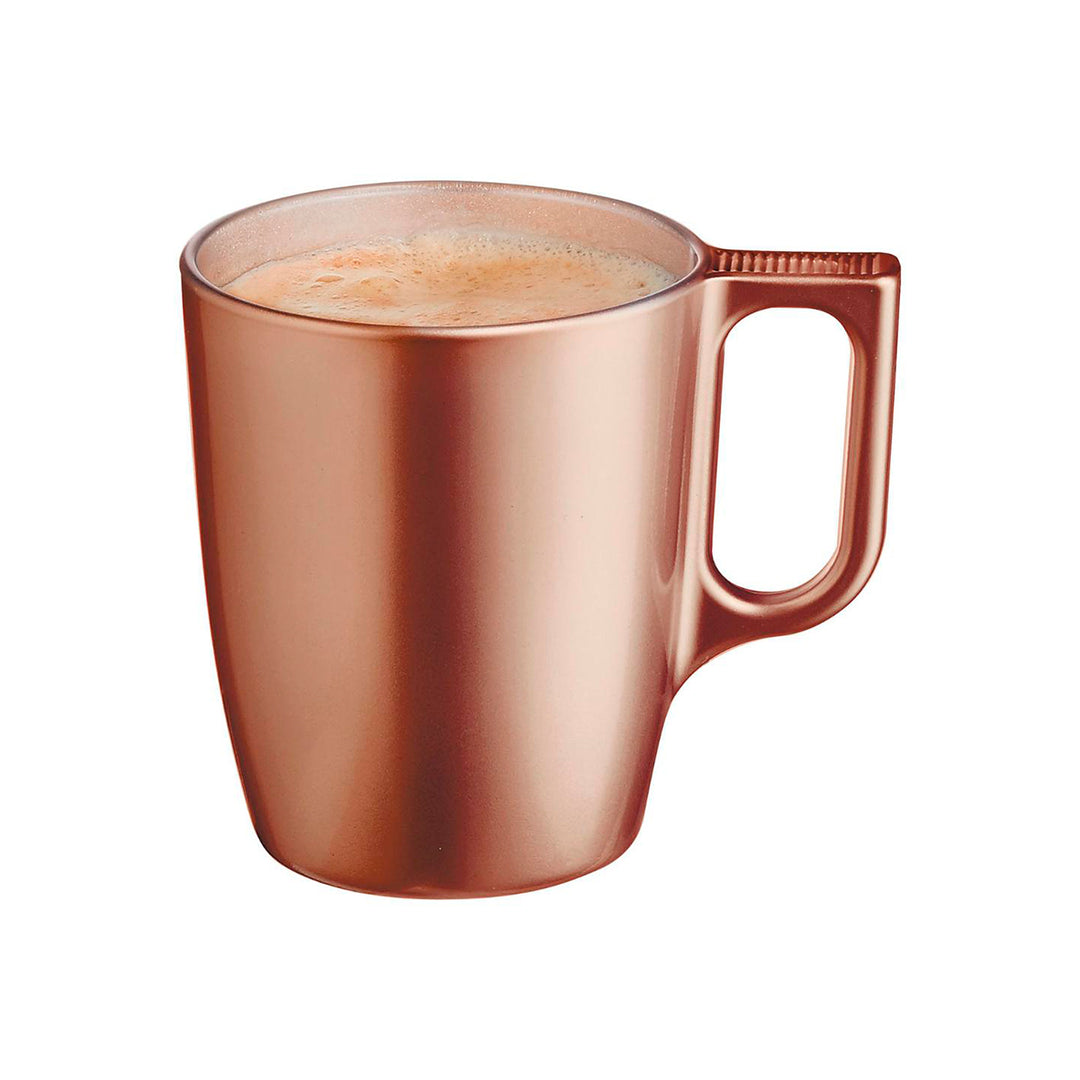 Luminarc Flashy - Juego de 4 Tazas de Desayuno de 25 cl en Vidrio Templado. Latte