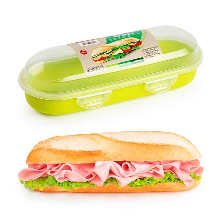 Plastic Forte - Pack de Porta Bocadillos y Porta Sándwich Reutilizables. Lima