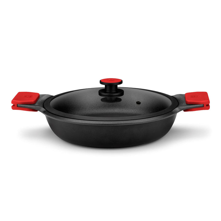 BRA Infinity - Cacerola Baja 40 cm con Tapa y Asas. Apto Inducción y Horno