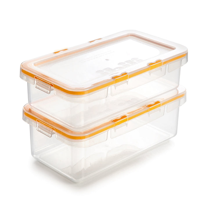 IBILI Lunch Away - Recipiente Rectangular de 0.8L en Plástico PP05. Naranja