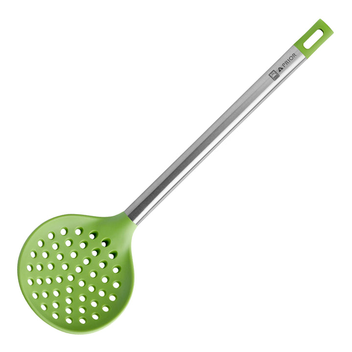 BRA Prior - Set de 5 Utensilios de Cocina en Silicona con Mango en Acero Inoxidable. Verde