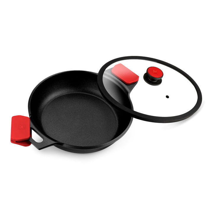 BRA Infinity - Cacerola Baja 40 cm con Tapa y Asas. Apto Inducción y Horno