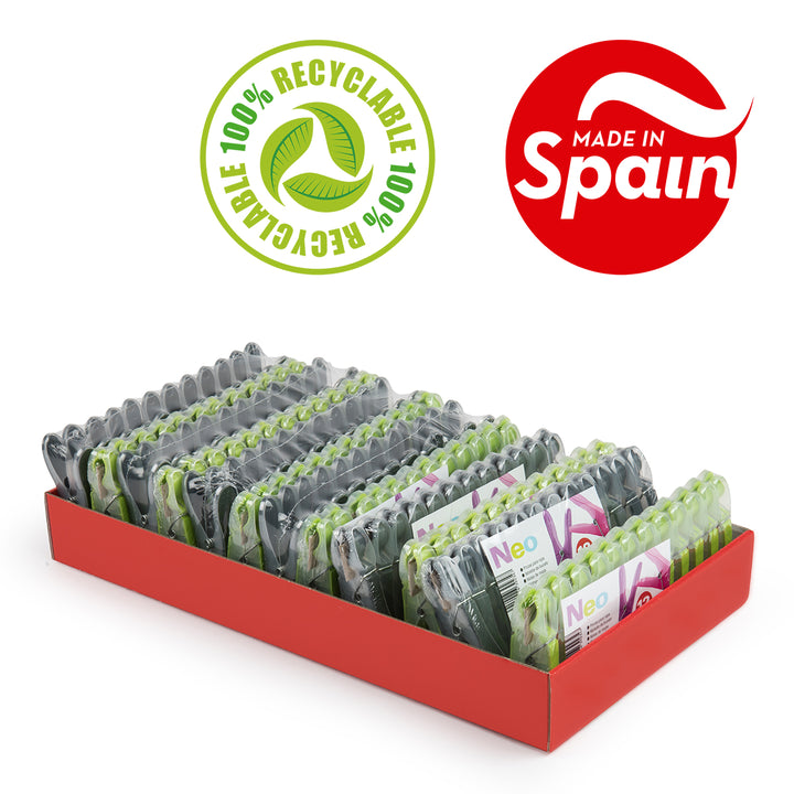 Plastic Forte Neo - Juego de 48 Pinzas para la Ropa con Cesta Aire Incluida. Verde