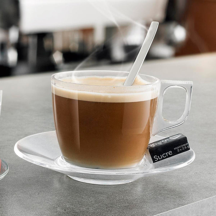 Luminarc Nuevo - Juego de 6 Tazas de Café de 9 cl en Vidrio Templado Extra Resistente