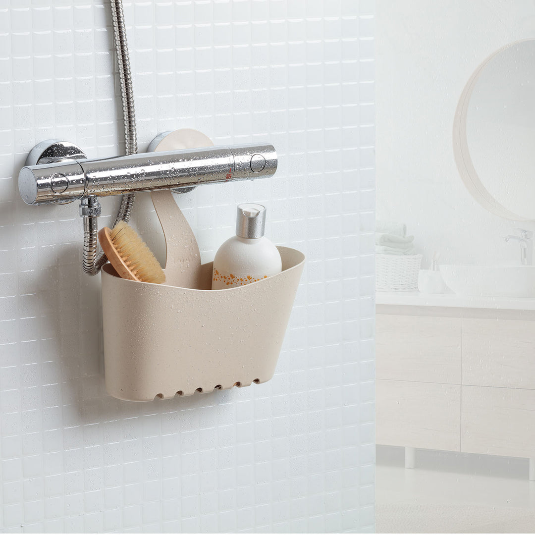 TATAY Standard - Cestillo de Ducha Multiusos con Colgador. Material 100% Reciclado. Beige