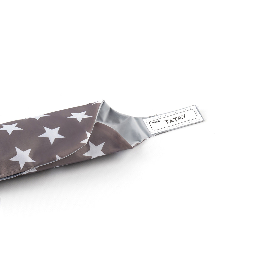 TATAY Urban Food Baguette - Porta Bocadillos Textil Reutilizable e Impermeable. Stars Grey