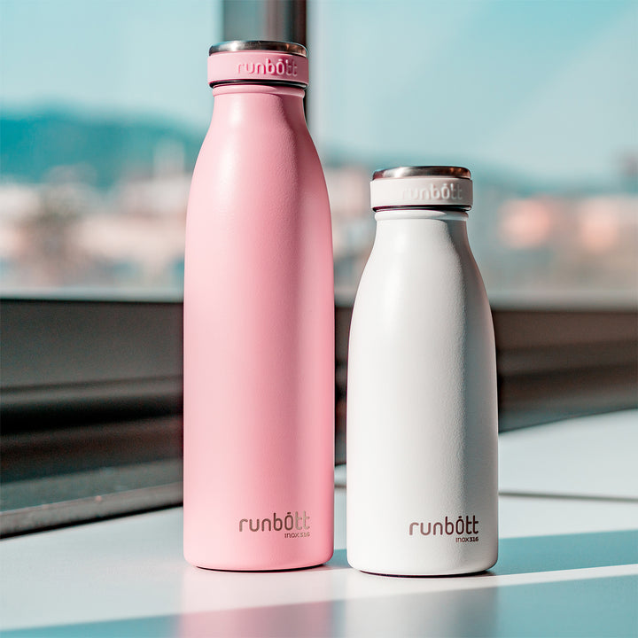 Runbott City - Botella Térmica de 0.5L en Acero Inoxidable 316 y Silicona. Esmeralda