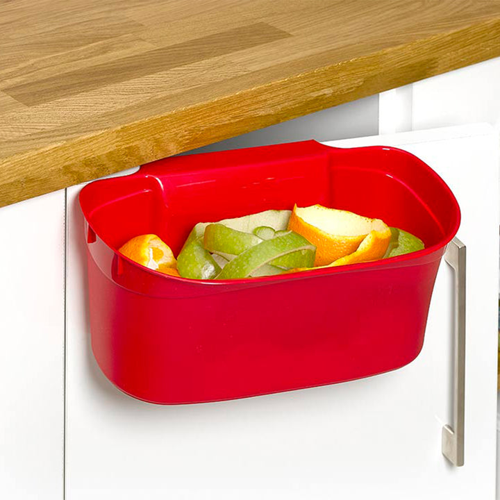 Plastic Forte - Lote de 2 Cestas Recogedoras para Cocina Multiusos Colgantes. Rosa