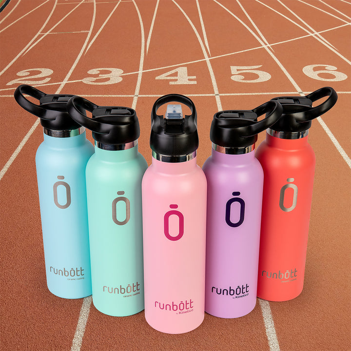 Runbott Zodiac - Botella Térmica Sport de 0.6L con Interior Cerámico. Acuario Lila