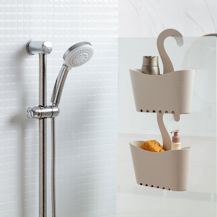 TATAY Standard - Cestillo de Ducha Multiusos con Colgador. Material 100% Reciclado. Beige
