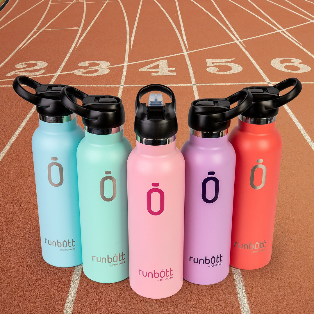 Runbott Sport - Botella Térmica Reutilizable de 0.6L con Interior Cerámico. Buganvilla