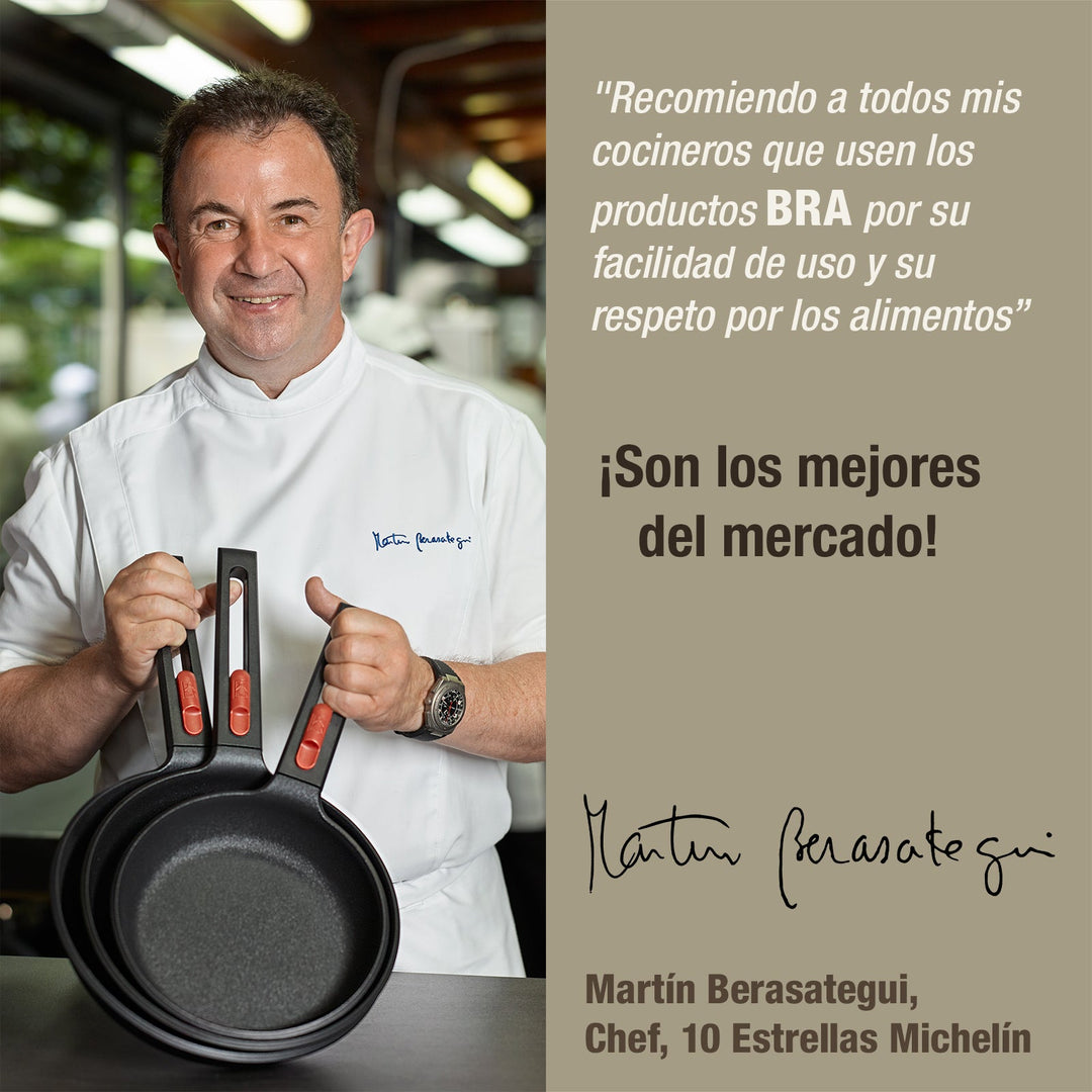 BRA Infinity - Cacerola Baja 32 cm con Tapa y Asas. Apto Inducción y Horno