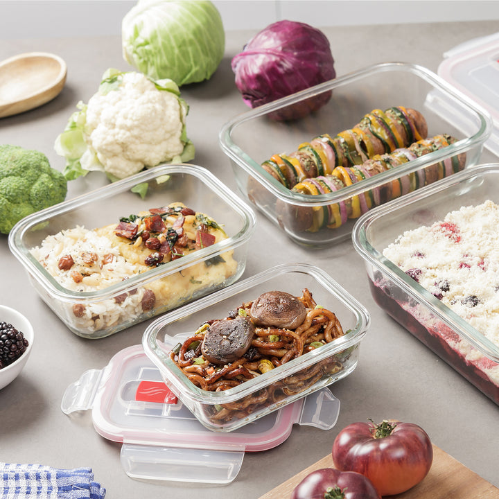 TATAY Cook & Eat - Recipiente Rectangular en 1.1L en Vidrio Borosilicato. Apto Horno