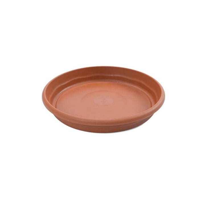 Plastiken TERRA - Plato Redondo de 18 cm para Macetas de 20 cm 3L. Terracota