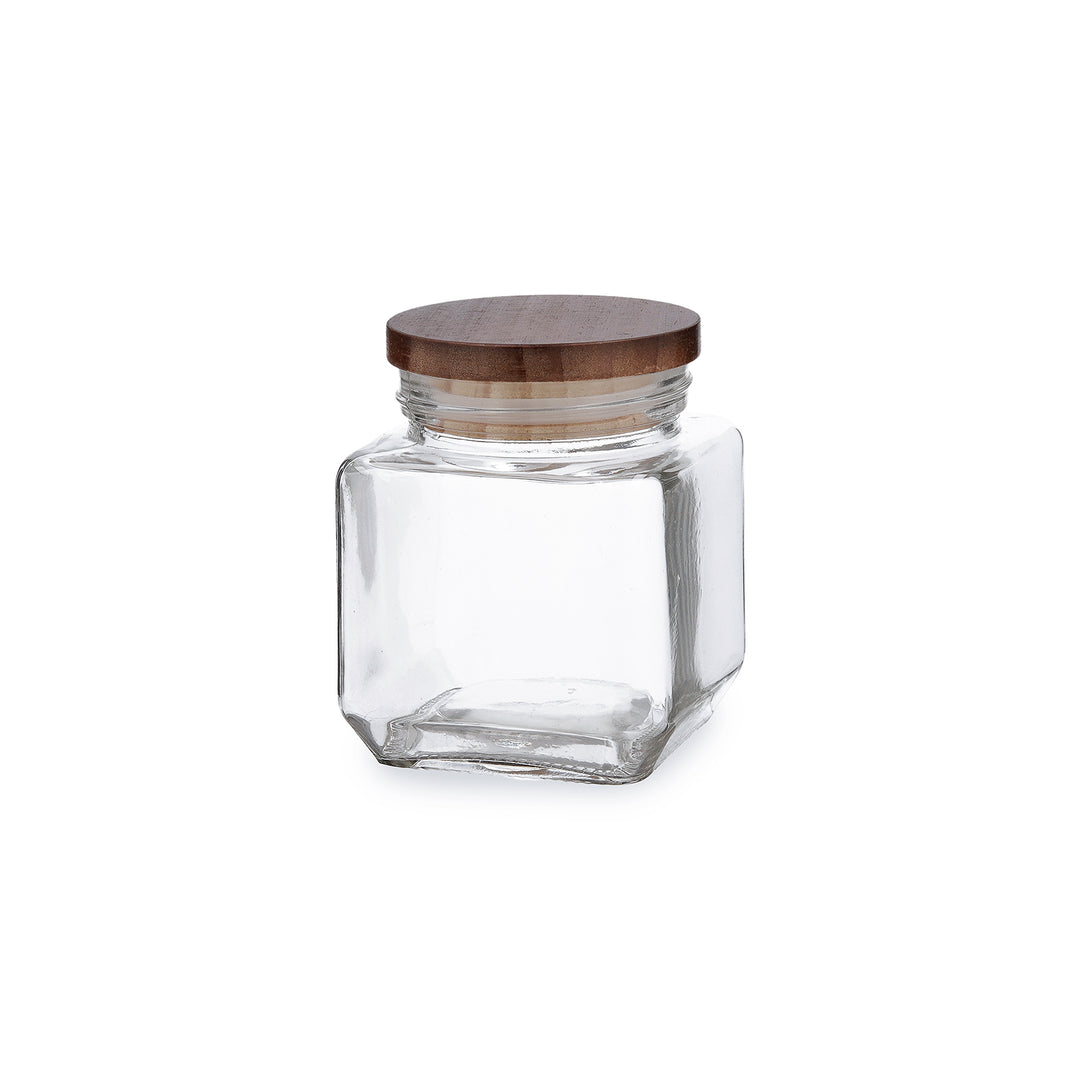 QUID Ébano - Bote de Cocina para Almacenaje 0.5L en Vidrio Borosilicato