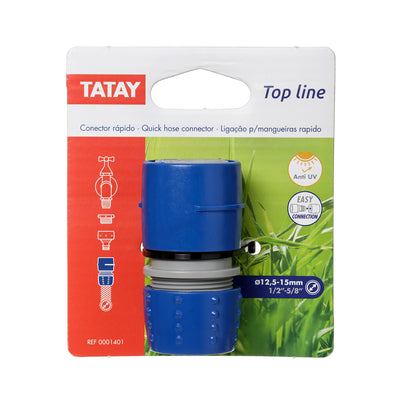 TATAY Top Line - Conector Rápido Universal para Mangueras de 1/2" y 5/8" Anti UV