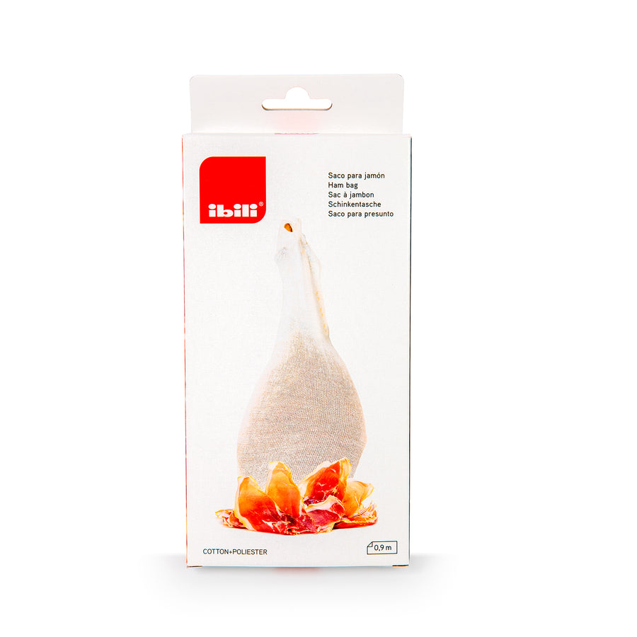 IBILI - Saco para Jamón 90 cm en Algodón y Poliéster. Blanco